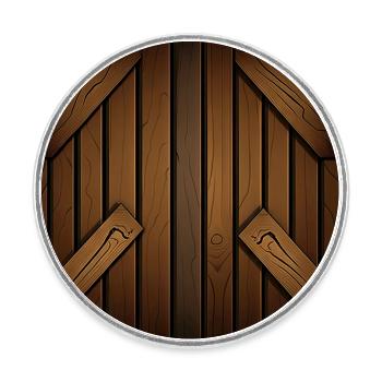Rustikales Holzplanken Muster Braun - Runder Kühlschrankmagnet - Weiß - Vorne