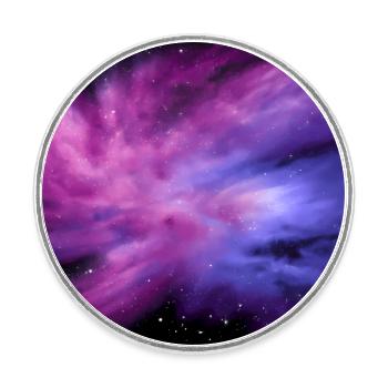 Galaxy - Runder Kühlschrankmagnet - Weiß - Vorne