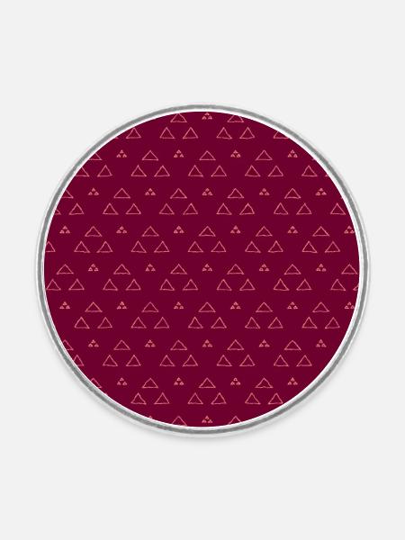 Muster (Dreiecke, Violett) - Runder Kühlschrankmagnet - Weiß