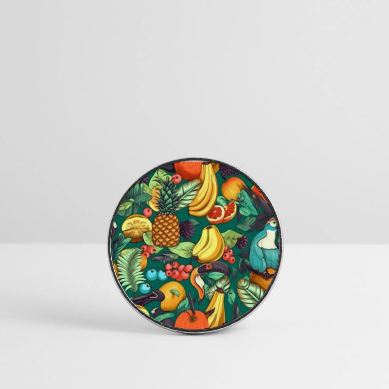 Tropical Fruit Pattern Exotic Fruit Pattern Round  fridge magnet
