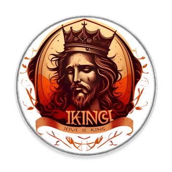Jésus-Christ de Nazareth Foi Bible Jésus - Magnet rond - blanc - Devant