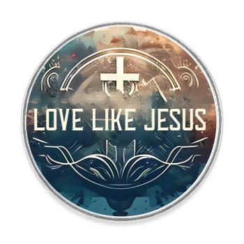 Jesus Christus von Nazareth Glaube Bibel Jesus - Runder Kühlschrankmagnet - Weiß - Vorne