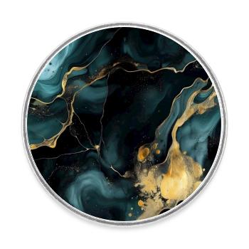 Marmor Naturstein Textur - Runder Kühlschrankmagnet - Weiß - Vorne
