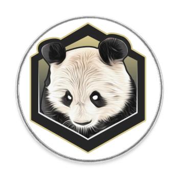 Logo ayrfrag hexagonal - Magnet rond - blanc - Devant