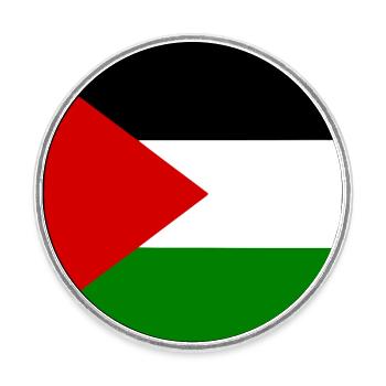 Free palestine palestina flag - Round  fridge magnet - white - Front