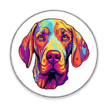 Burgos Pointer Chien Race Cartoon Kawaii Illustrati - Magnet rond - blanc - Devant