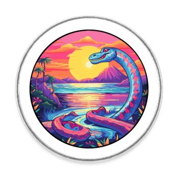 Regenwurm Buntes Aquarell Cartoon Kawaii Haustier - Runder Kühlschrankmagnet - Weiß - Vorne