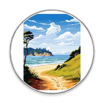 Abel Tasman Coastal Track Neuseeland Souvenir - Runder Kühlschrankmagnet - Weiß - Vorne