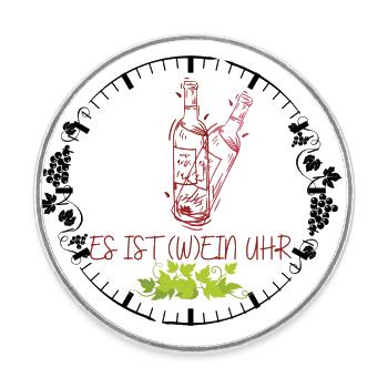 Es ist (W)Ein Uhr - Runder Kühlschrankmagnet - Weiß - Vorne