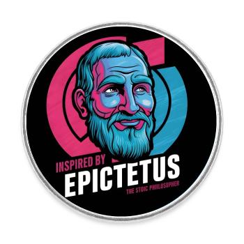 Epictetus Stoic Philosopher Stoicism Epictetus - Round  fridge magnet - white - Front