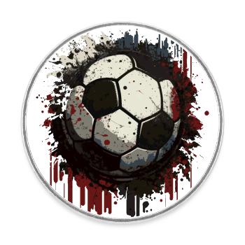 Football - Magnet rond - blanc - Devant
