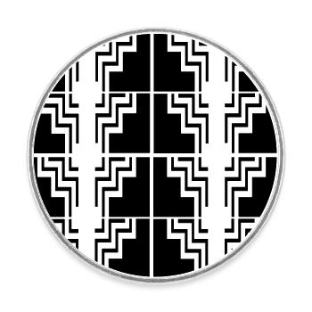 Neues Design - Runder Kühlschrankmagnet - Weiß - Vorne