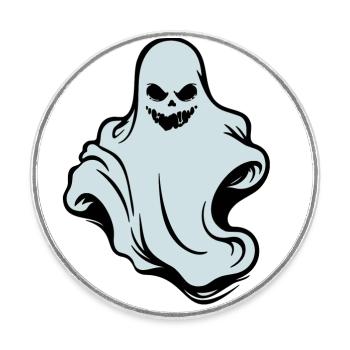 Der Geist - the ghost - Runder Kühlschrankmagnet - Weiß - Vorne