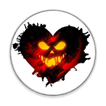 halloweenheart - Runder Kühlschrankmagnet - Weiß - Vorne