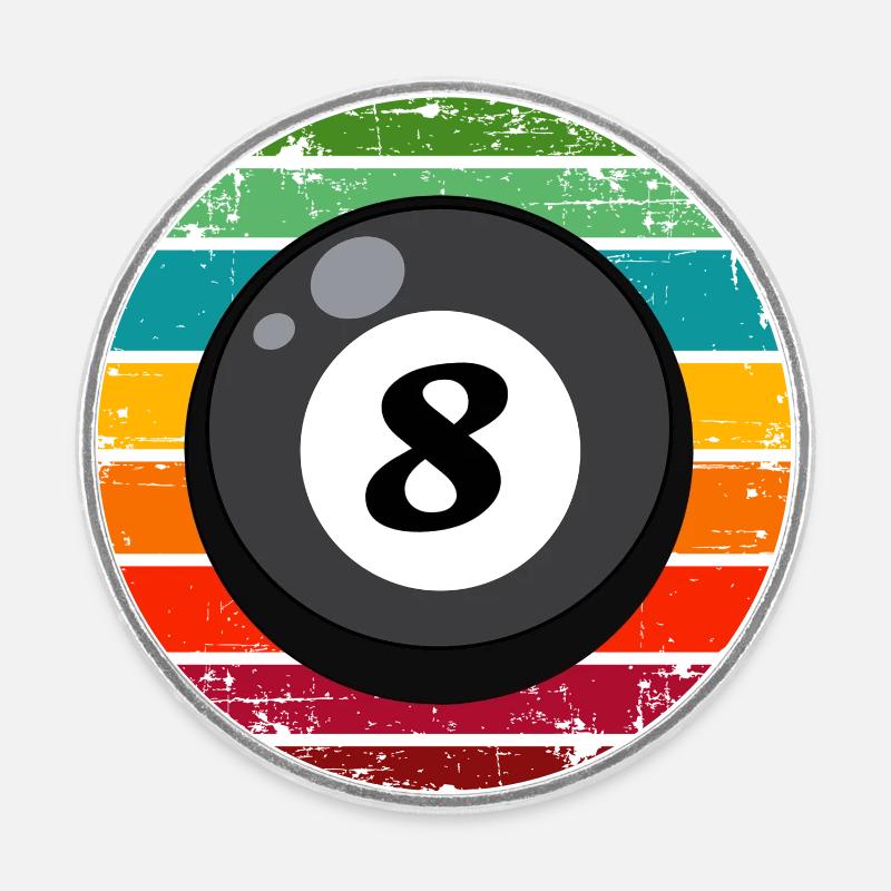 Bowling Ball Bowler - Magnet rond - blanc