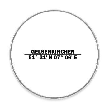 Coordonnées de Gelsenkirchen - Magnet rond - blanc - Devant