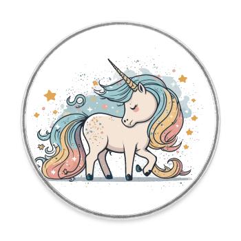 Pastel Paradise - Round  fridge magnet - white - Front