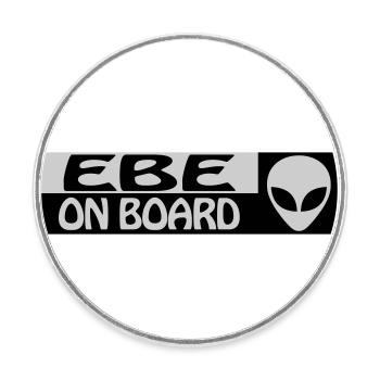 EBE ON BOARD - Round  fridge magnet - white - Front