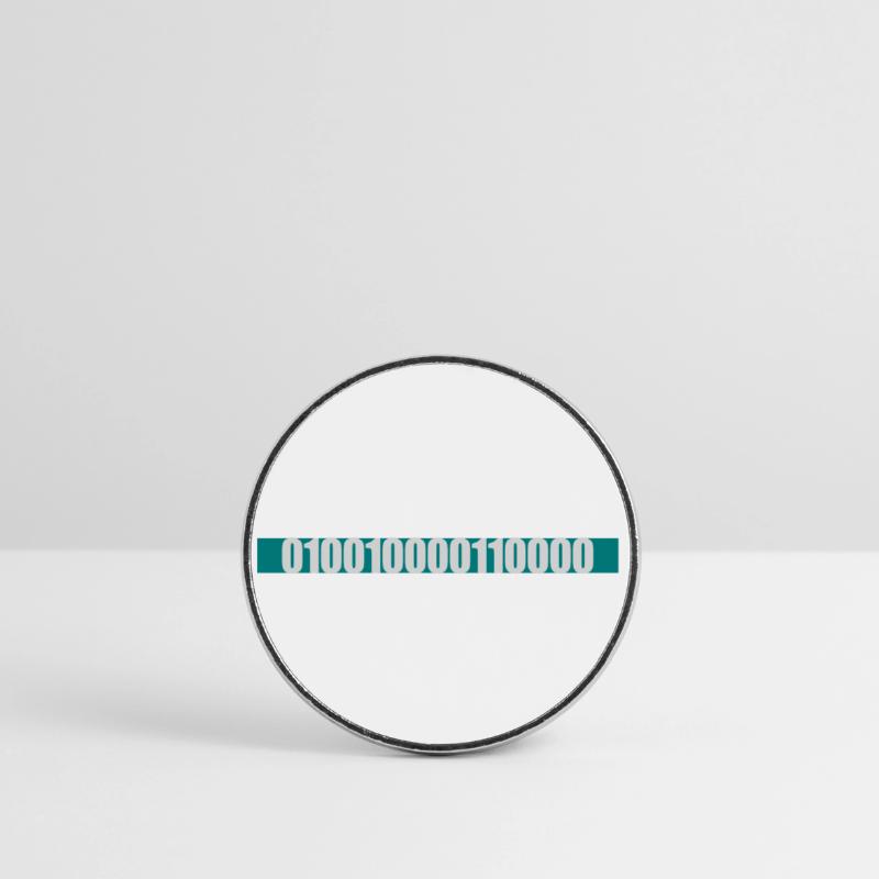 Binary Code Program Language Round  fridge magnet