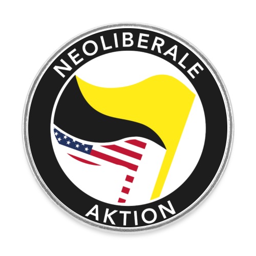 Neoliberale Aktion (USA) - Runder Kühlschrankmagnet