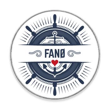 Fanø - Runder Kühlschrankmagnet - Weiß - Vorne