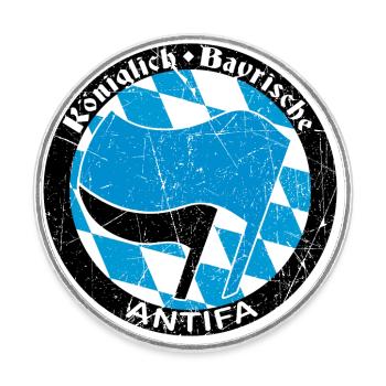 antifa - Runder Kühlschrankmagnet - Weiß - Vorne