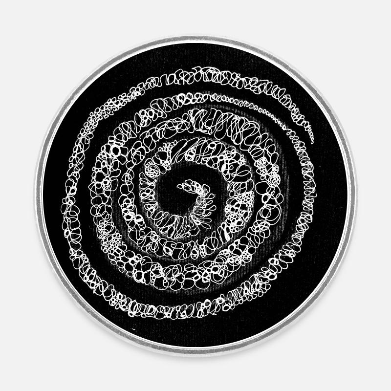 Collection Line Art - Runder Kühlschrankmagnet - Weiß