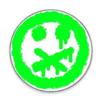 Smilie speech ban - Round  fridge magnet - white - Front