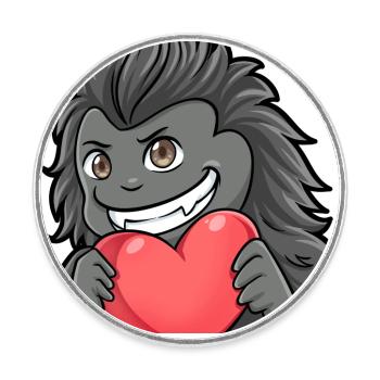MonsterLove - Runder Kühlschrankmagnet - Weiß - Vorne