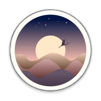 Nur noch ein Sonnenuntergang - Runder Kühlschrankmagnet - Weiß - Vorne