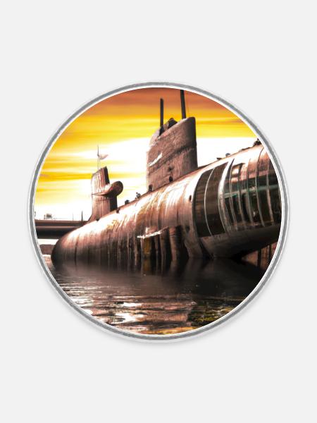 U-Boot FairyTale - Runder Kühlschrankmagnet - Weiß