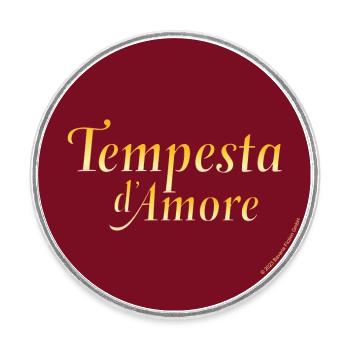 Tempesta D'Amore Sturm Der Liebe Schriftzug Logo - Runder Kühlschrankmagnet - Weiß - Vorne