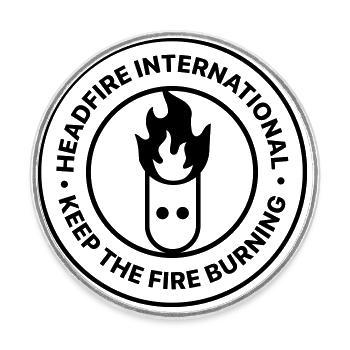 Headfire International - Claim - Round  fridge magnet - white - Front