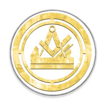 Schreiner Tischler Zunft Logo Wappen Gold - Round  fridge magnet - white - Front