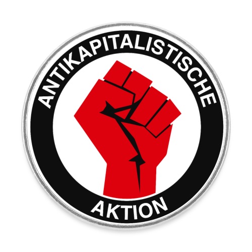 Antikapitalistische Aktion - Runder Kühlschrankmagnet