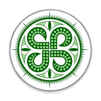 St. Stentacles (grün) - Runder Kühlschrankmagnet - Weiß - Vorne