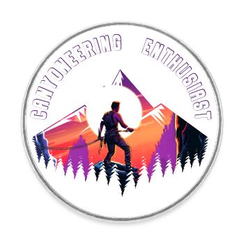 Canyoning enthusiast - Round  fridge magnet - white - Front