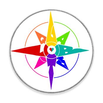 Pride - Runder Kühlschrankmagnet - Weiß - Vorne