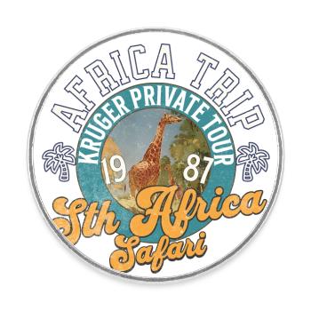 Kruger private tour Sht Africa - Round  fridge magnet - white - Front