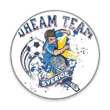 dream team sverige - Magnet rond - blanc - Devant