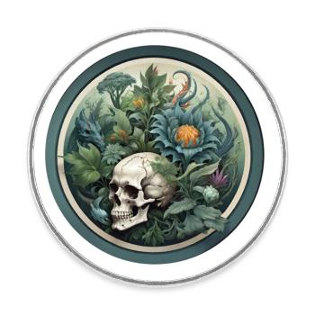 The game is over - Round  fridge magnet - white - Front