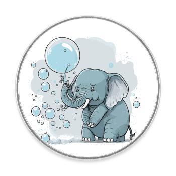 Bubble Blast - Round  fridge magnet - white - Front
