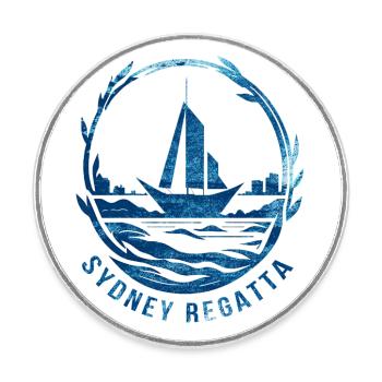 Sydney Regatta, Yacht, Maritim - Runder Kühlschrankmagnet - Weiß - Vorne