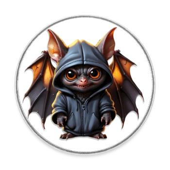 The Shadow Jumper - Round  fridge magnet - white - Front