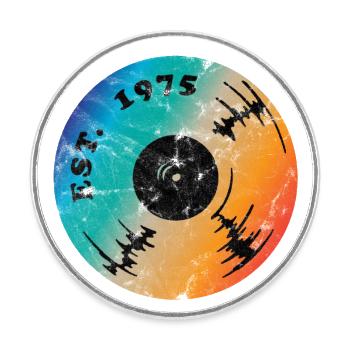 Anniversaire de 1975 - Magnet rond - blanc - Devant