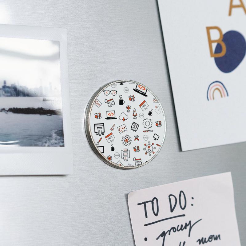 Round  fridge magnet