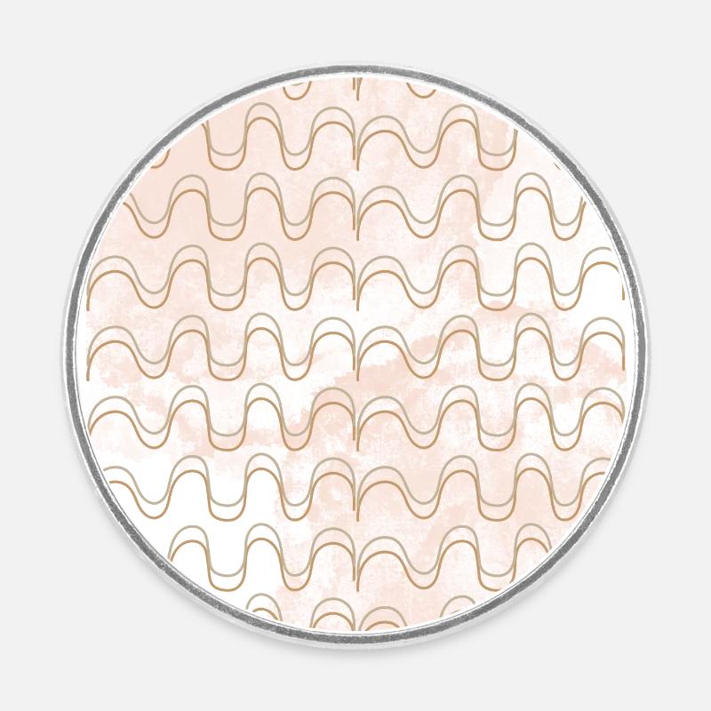 moderne - Magnet rond - blanc