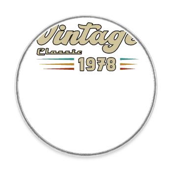 1978 Geburtstag Vintage Classic - Runder Kühlschrankmagnet - Weiß - Vorne