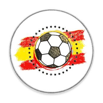Football Espagne (Espagne) 02 - Magnet rond - blanc - Devant