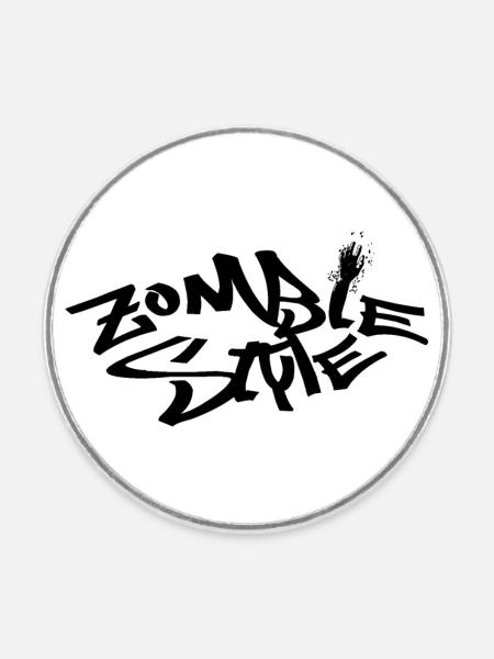 Zombie Style - Runder Kühlschrankmagnet - Weiß